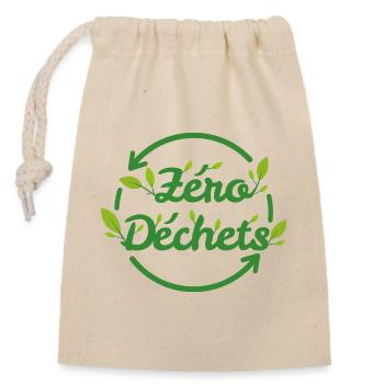 Zero Waste Plants - Closable cotton gift bag (14x20cm) - nature - Front