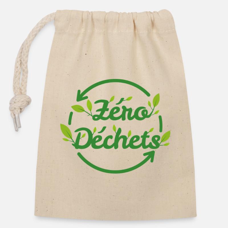 Zero Waste Anlagen - Verschließbarer Geschenkbeutel aus Baumwolle (14x20cm) - Natur