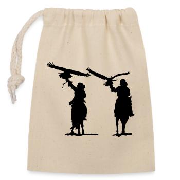 Chasseur - Sac cadeau en coton avec cordon (14 x 20 cm) - nature - Devant