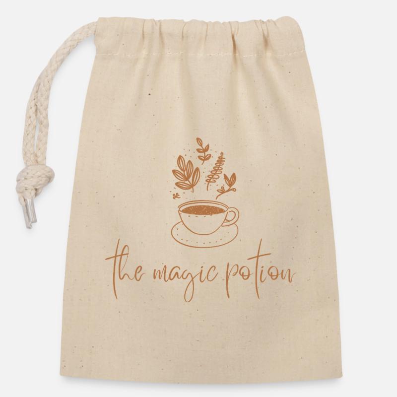The Magic Potion Tea - Closable cotton gift bag (14x20cm) - nature