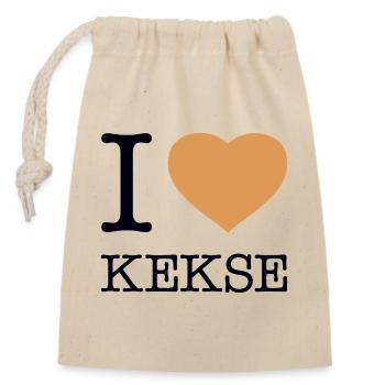 I love cookies - Closable cotton gift bag (14x20cm) - nature - Front