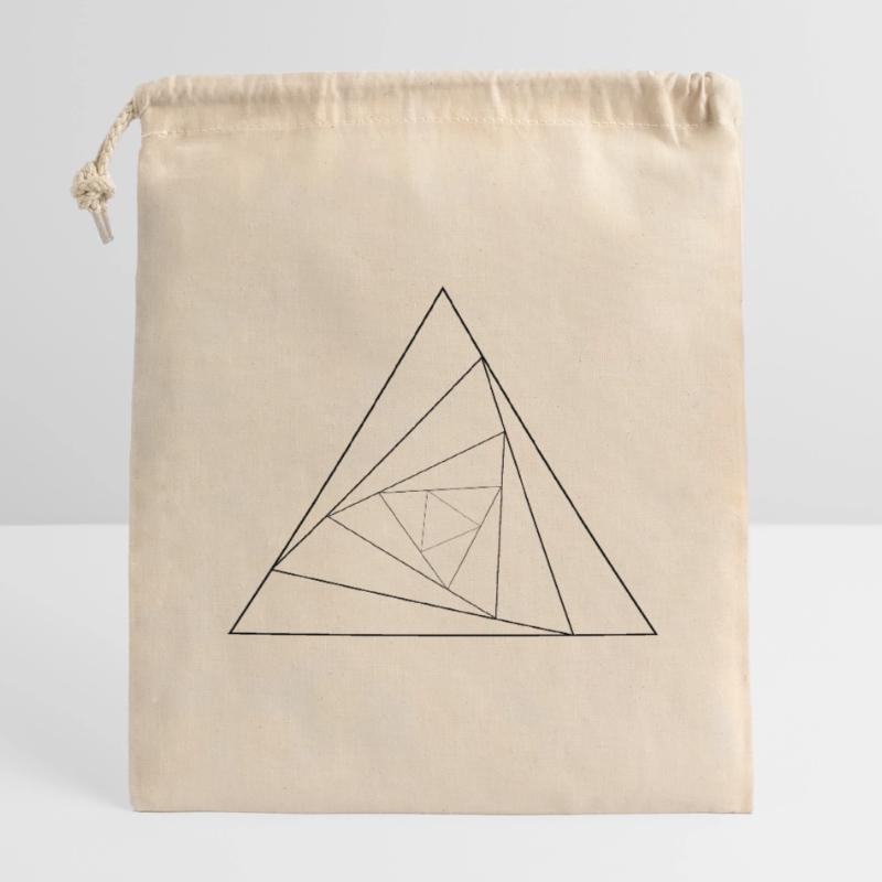Triangular triangle Closable cotton gift bag (14x20cm)