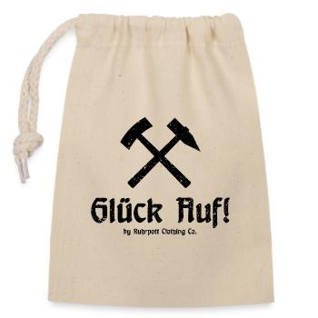 Bonne chance! - Ruhrpott - Zeche - Zollverein - Sac cadeau en coton avec cordon (14 x 20 cm) - nature - Devant