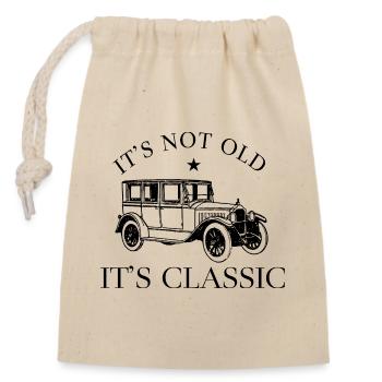 Oldtimer Auto, ce n’est pas vieux, c’est un dicton, c’est un classique - Sac cadeau en coton avec cordon (14 x 20 cm) - nature - Devant