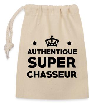 Authentic Super Hunter - Closable cotton gift bag (14x20cm) - nature - Front