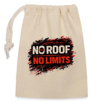 No Rules No Limits Car Convertible Saying - Closable cotton gift bag (14x20cm) - nature - Front
