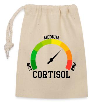 Low Cortisol Low Level Even - Closable cotton gift bag (14x20cm) - nature - Front