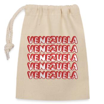 Gift for Venezuela - Closable cotton gift bag (14x20cm) - nature - Front