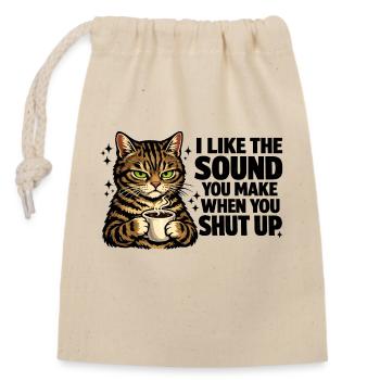 Coffee Cats in Noir Style - Gift Morning Muff - Closable cotton gift bag (14x20cm) - nature - Front