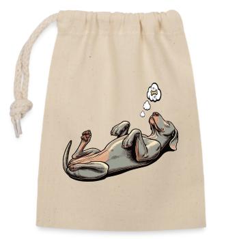 Propriétaire de Weimaraner Passionné de Weimaraner - Sac cadeau en coton avec cordon (14 x 20 cm) - nature - Devant