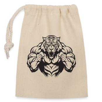 Gymnase Tiger - Sac cadeau en coton avec cordon (14 x 20 cm) - nature - Devant