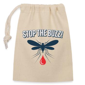 Arrêtez la goutte de sang du moustique bourdonnant - Sac cadeau en coton avec cordon (14 x 20 cm) - nature - Devant