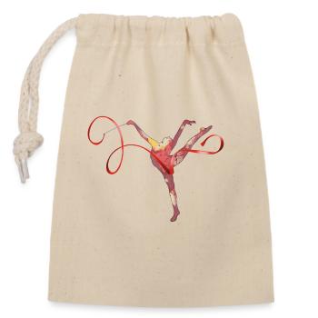 Rhythmic gymnastics - Closable cotton gift bag (14x20cm) - nature - Front