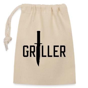 Griller - Sac cadeau en coton avec cordon (14 x 20 cm) - nature - Devant