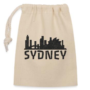 Sydney Skyline - Australie - Sac cadeau en coton avec cordon (14 x 20 cm) - nature - Devant