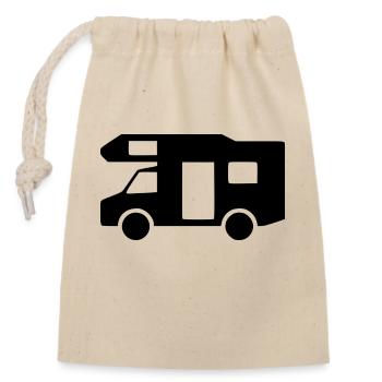 Camping-car noir - Sac cadeau en coton avec cordon (14 x 20 cm) - nature - Devant