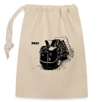 Multivoiture M21 - Sac cadeau en coton avec cordon (14 x 20 cm) - nature - Devant