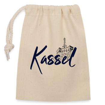Kassel - Verschließbarer Geschenkbeutel aus Baumwolle (14x20cm) - Natur - Vorne