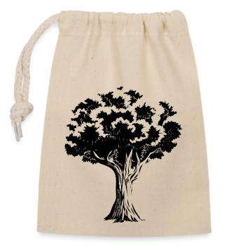 Tree - Closable cotton gift bag (14x20cm) - nature - Front
