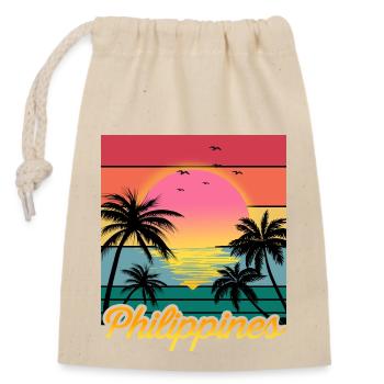 Philippines Filipino Flag Pride I Cadeau - Sac cadeau en coton avec cordon (14 x 20 cm) - nature - Devant