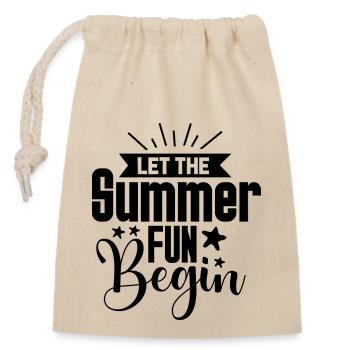 Let the Summer Fun begin - Verschließbarer Geschenkbeutel aus Baumwolle (14x20cm) - Natur - Vorne