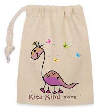 Maternelle 2023 - Sac cadeau en coton avec cordon (14 x 20 cm) - nature - Devant