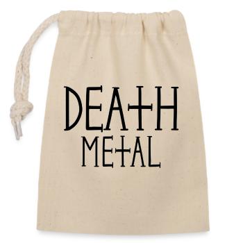 Death metal - Sac cadeau en coton avec cordon (14 x 20 cm) - nature - Devant