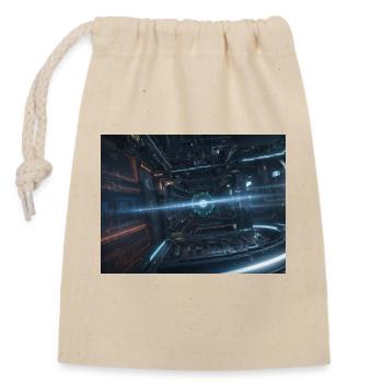 Synthèse de l’avenir de la technologie - Sac cadeau en coton avec cordon (14 x 20 cm) - nature - Devant