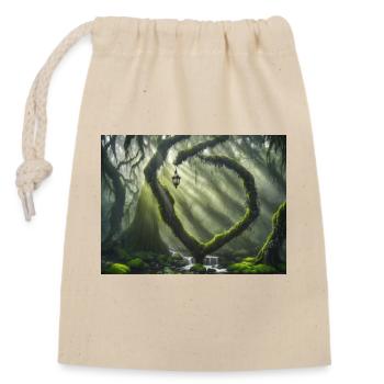 Enchanted forest - Closable cotton gift bag (14x20cm) - nature - Front