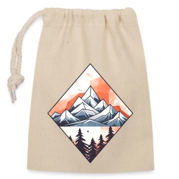 Résumé des montagnes - Sac cadeau en coton avec cordon (14 x 20 cm) - nature - Devant