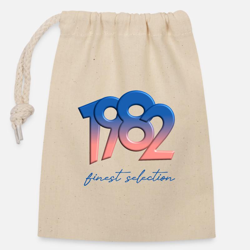 1982 - finest selection - Verschließbarer Geschenkbeutel aus Baumwolle (14x20cm) - Natur