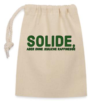 Solide mais dénué de toute sophistication - Sac cadeau en coton avec cordon (14 x 20 cm) - nature - Devant
