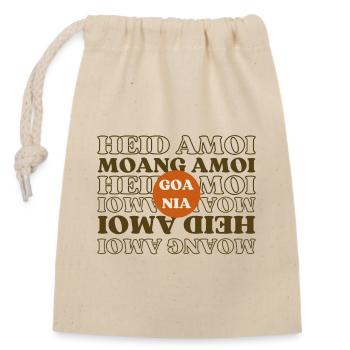 Heid Amoi Moang Amoi Goa Nia - Never This Morning - Closable cotton gift bag (14x20cm) - nature - Front