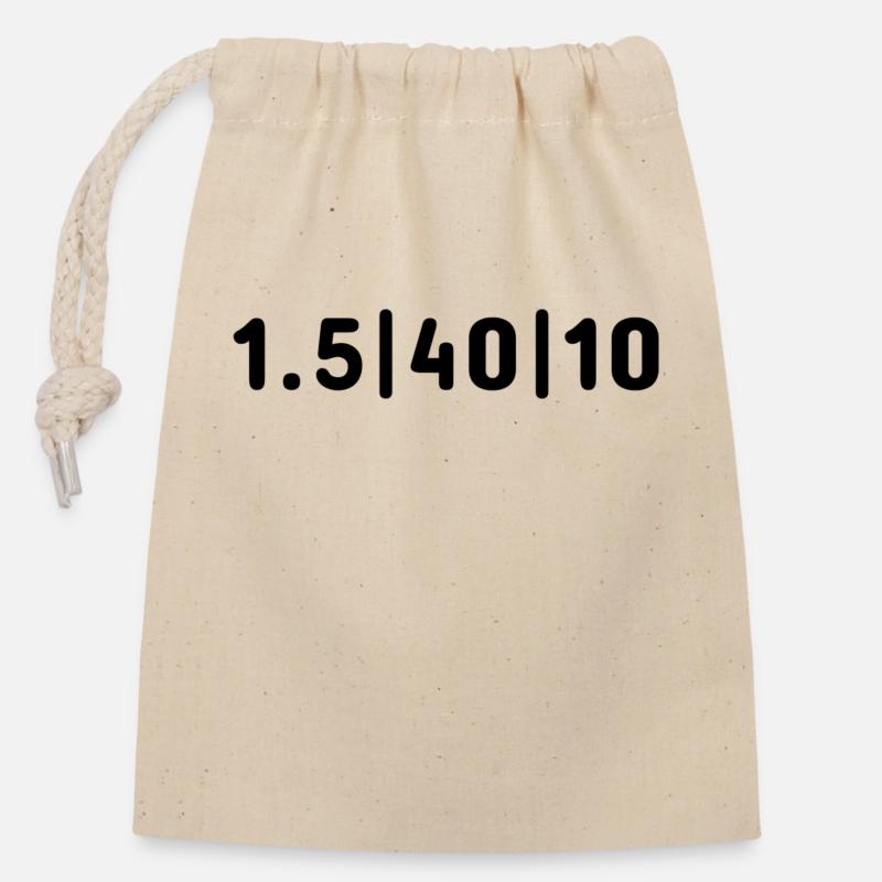 1.5|40|10 – Courte distance - Sac cadeau en coton avec cordon (14 x 20 cm) - nature