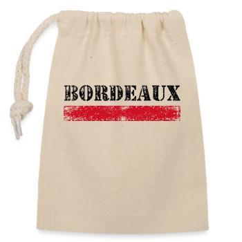 Bordeaux Millésime - Sac cadeau en coton avec cordon (14 x 20 cm) - nature - Devant