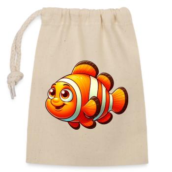 Clownfish - Closable cotton gift bag (14x20cm) - nature - Front