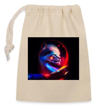 Lion Univers - Closable cotton gift bag (14x20cm) - nature - Front