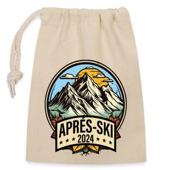 Après Ski - Closable cotton gift bag (14x20cm) - nature - Front
