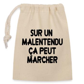 Michel Blanc - Sur un malentendu, ça peut marcher - Sac cadeau en coton avec cordon (14 x 20 cm) - nature - Devant