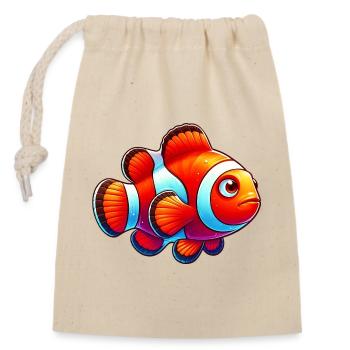 Clownfish - Closable cotton gift bag (14x20cm) - nature - Front
