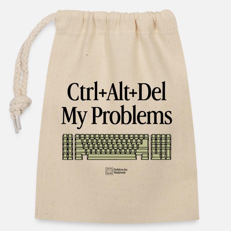 Keyboard Warrior – Gaming & Tech Humor - Verschließbarer Geschenkbeutel aus Baumwolle (14x20cm) - Natur