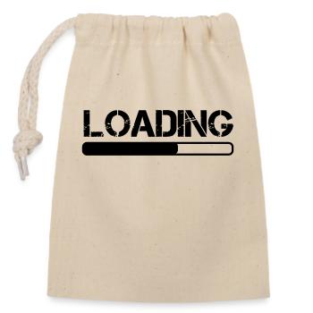 loading - Verschließbarer Geschenkbeutel aus Baumwolle (14x20cm) - Natur - Vorne