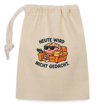 Today there is no commemoration - Closable cotton gift bag (14x20cm) - nature - Front