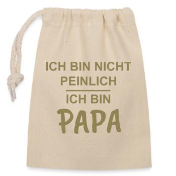 Papa Teenager ich bin nicht peinlich ich bin Papa - Verschließbarer Geschenkbeutel aus Baumwolle (14x20cm) - Natur - Vorne
