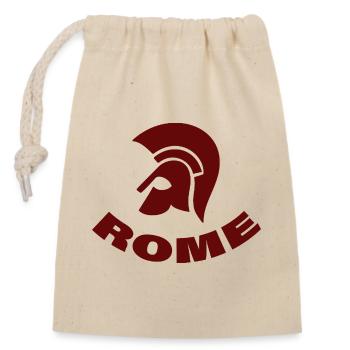 ROME - Verschließbarer Geschenkbeutel aus Baumwolle (14x20cm) - Natur - Vorne