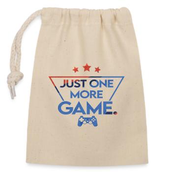 Just_one_more_game_ _retro_style - Closable cotton gift bag (14x20cm) - nature - Front