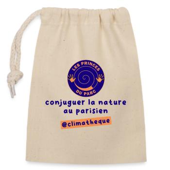 identite_visuelle_du_projet_climatheque - Sac cadeau en coton avec cordon (14 x 20 cm) - nature - Devant