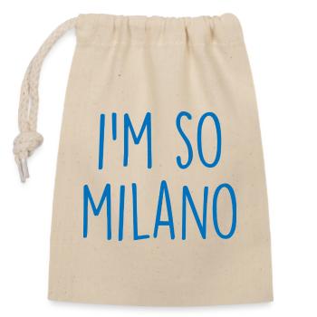 Milano Milan - Closable cotton gift bag (14x20cm) - nature - Front