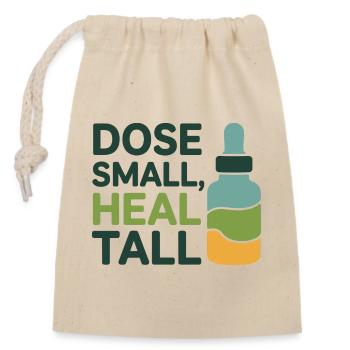 Homöopathie-Dosierung Small Heal Tall Professional - Verschließbarer Geschenkbeutel aus Baumwolle (14x20cm) - Natur - Vorne