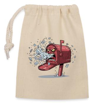 Épidémie de boîte aux lettres en colère - Sac cadeau en coton avec cordon (14 x 20 cm) - nature - Devant
